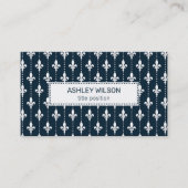 Carte De Visite Modèle Damask élégant (Devant)