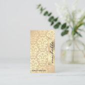 Carte De Visite Modèle Damask | Géométrique Gold Foil (Debout devant)