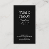 Carte De Visite Modèle Damask | Gold Foil (Dos)