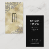 Carte De Visite Modèle Damask | Gold Foil (Devant / Derrière)