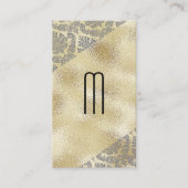 Carte De Visite Modèle Damask | Gold Foil (Devant)