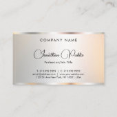 Carte De Visite Modèle d'apparence or élégant professionnel person (Dos)