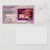 Carte De Visite Modèle d'arrière - plan de filigrane de photo (Devant / Derrière)