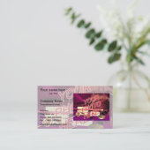 Carte De Visite Modèle d'arrière - plan de filigrane de photo (Debout devant)