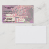 Carte De Visite Modèle d'arrière - plan de filigrane de photo (Devant / Derrière)