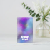 Carte De Visite Modèle d'art Abstrait moderne texte désorganisé (Debout devant)