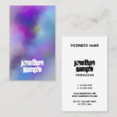 Carte De Visite Modèle d'art Abstrait moderne texte désorganisé (Devant / Derrière)