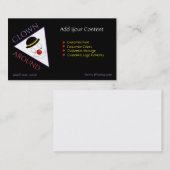 Carte De Visite Modèle d'art de clown d'abrégé sur logo de clown (Devant / Derrière)