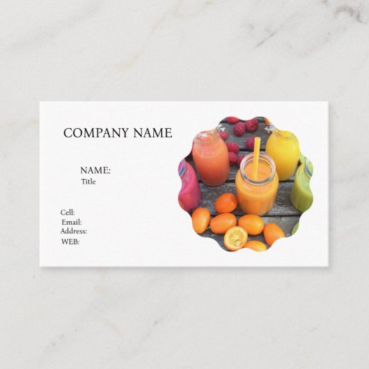 CARTE DE VISITE MODÈLE DE BASE (Devant)