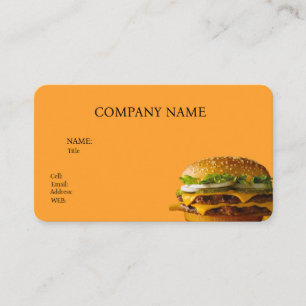 CARTE DE VISITE MODÈLE DE BASE BURGER PLACE