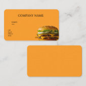 CARTE DE VISITE MODÈLE DE BASE BURGER PLACE (Devant / Derrière)