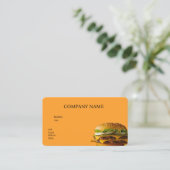 CARTE DE VISITE MODÈLE DE BASE BURGER PLACE (Debout devant)