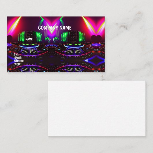 CARTE DE VISITE MODÈLE DE BASE DJAY (Devant / Derrière)