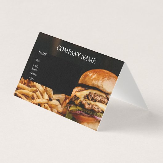 CARTE DE VISITE MODÈLE DE BASE HAMBURGERS (Front)