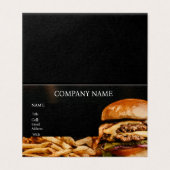 CARTE DE VISITE MODÈLE DE BASE HAMBURGERS (Outside Unfolded)