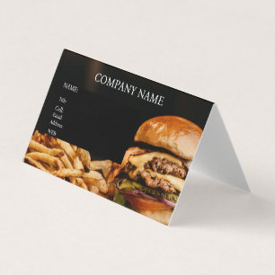 CARTE DE VISITE MODÈLE DE BASE HAMBURGERS