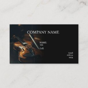 CARTE DE VISITE MODÈLE DE BASE MUSIQUE, VIOLON