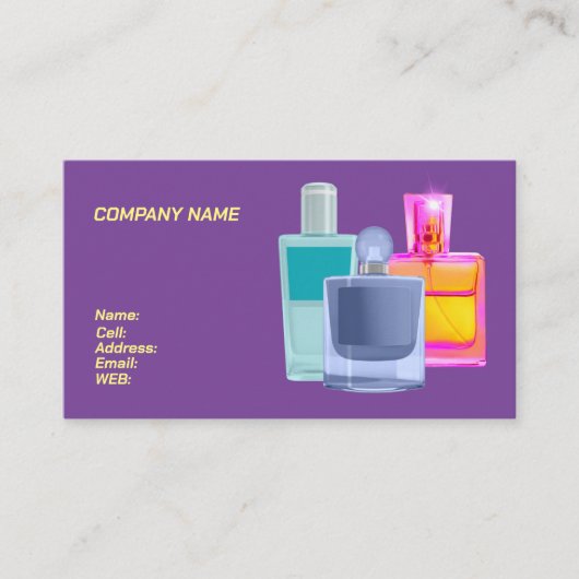 CARTE DE VISITE MODÈLE DE BASE parfums (Devant)
