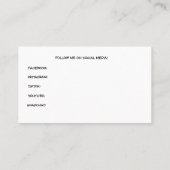 CARTE DE VISITE MODÈLE DE BASE POUR DJ W LINKS (Dos)