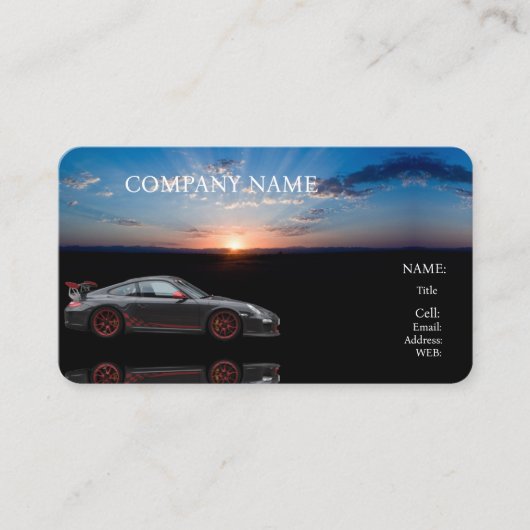 CARTE DE VISITE MODÈLE DE BASE VENTE DE VOITURES (Devant)
