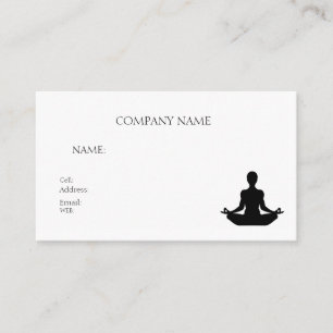 CARTE DE VISITE MODÈLE DE BASE yoga
