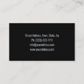 Carte De Visite Modèle de Boeing avant de l'avion Avia Noir Solide (Dos)