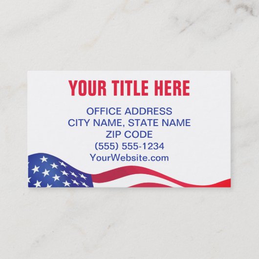 Carte de visite Modèle de campagne personnalisé (Dos)