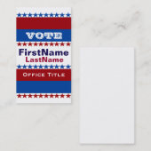 Carte De Visite Modèle de campagne personnalisé (Devant / Derrière)