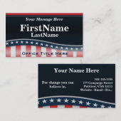 Carte De Visite Modèle de campagne personnalisé (Devant / Derrière)