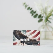 Carte De Visite Modèle de campagne politique Aigle et drapeau (Debout devant)