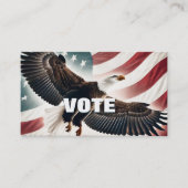 Carte De Visite Modèle de campagne politique Aigle et drapeau (Devant)