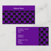 Carte De Visite Modèle de chat noir (Devant / Derrière)