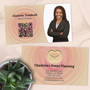 Carte De Visite Modèle de code QR Abstrait professionnel