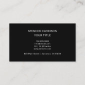 Carte De Visite Modèle de code QR de logo noir moderne (Dos)