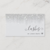 Carte De Visite Modèle de code QR Plutôt blanc Parties scintillant (Devant)