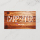 Carte De Visite Modèle de code QR professionnel de charpentier (Dos)