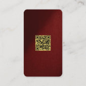 Carte De Visite Modèle de code QR professionnel texte or Luxueux (Dos)