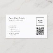 Carte De Visite Modèle de code QR Téléchargez votre propre logo d' (Dos)