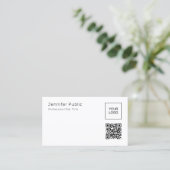 Carte De Visite Modèle de code QR Téléchargez votre propre logo d' (Debout devant)
