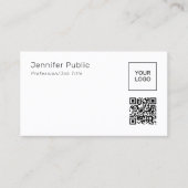Carte De Visite Modèle de code QR Téléchargez votre propre logo d' (Devant)