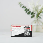 Carte De Visite Modèle de conception de code QR pour rejoindre le (Debout devant)