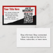 Carte De Visite Modèle de conception de code QR pour rejoindre le (Devant / Derrière)