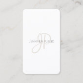 Carte De Visite Modèle de conception de monogrammes élégants perso (Devant)