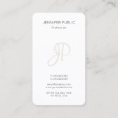 Carte De Visite Modèle de conception de monogrammes élégants perso (Dos)