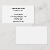 Carte De Visite Modèle de conception générique simple en blanc (Devant / Derrière)