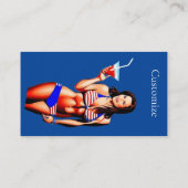 Carte De Visite Modèle de conditionnement physique en bikini patri (Dos)