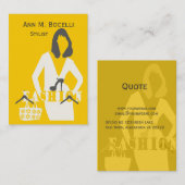 Carte De Visite Modèle de couture de professionnel de couturier de (Devant / Derrière)