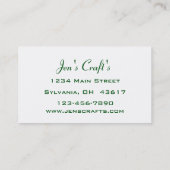 Carte De Visite Modèle de Damas Gold & Green (Dos)