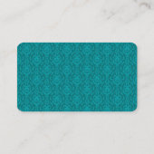 Carte De Visite Modèle de Damas turquoise (Dos)