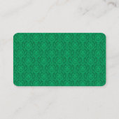 Carte De Visite Modèle de Damas vert (Dos)